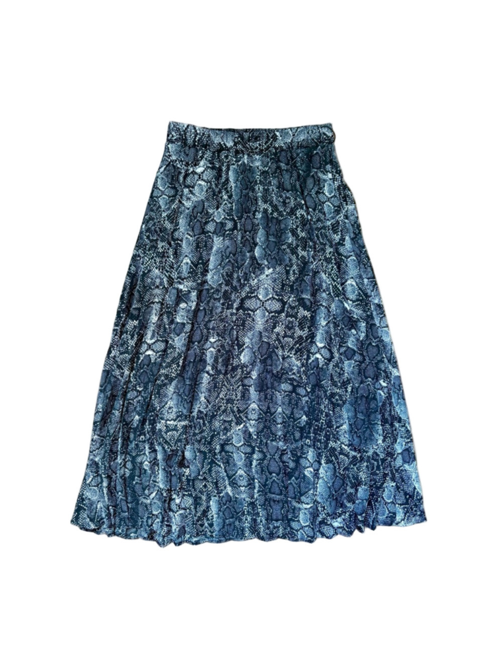 RW&CO. Black and Gray Snake Print A-Line Skirt
